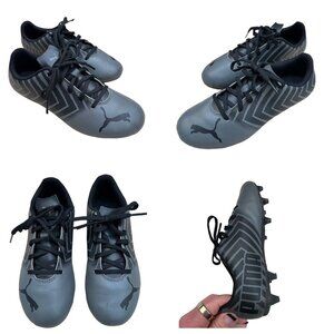 Puma Tacto li FG - Youth Soccer Cleats Shoes - Size 4.5 - Black Gray 106704-03